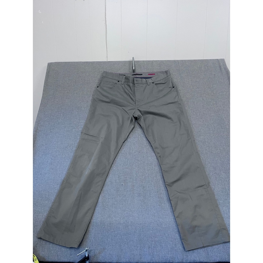 Alberto Ceramica Gabardine Modern Fit Grey Pants Mens 38x34 (Actual 38x31)